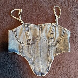 Denim Corset Top